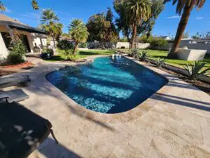 A pool that has been cleaned and is ready for the summer.